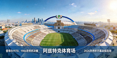 墨西哥城阿兹特克体育场全景，曾举办两届世界杯决赛，2026年世界杯开幕战候选地